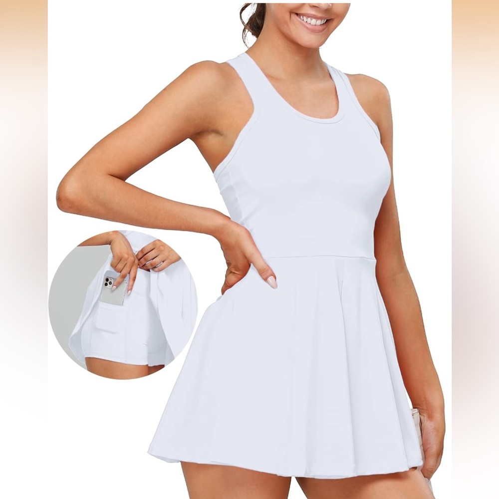 1a1a Gray Tennis Dress with Liner Shorts Size Small